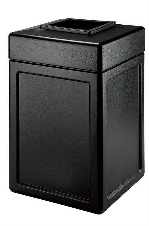 38 Gallon Black Square Waste Container